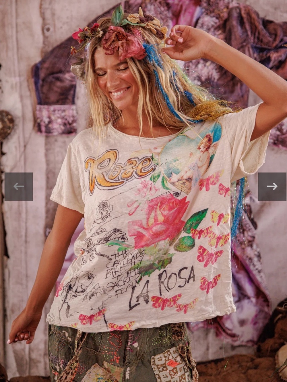 Magnolia Pearl La Rosa Tee NWT